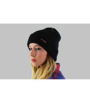 bonnet noir revers barts Lennon Beanie black